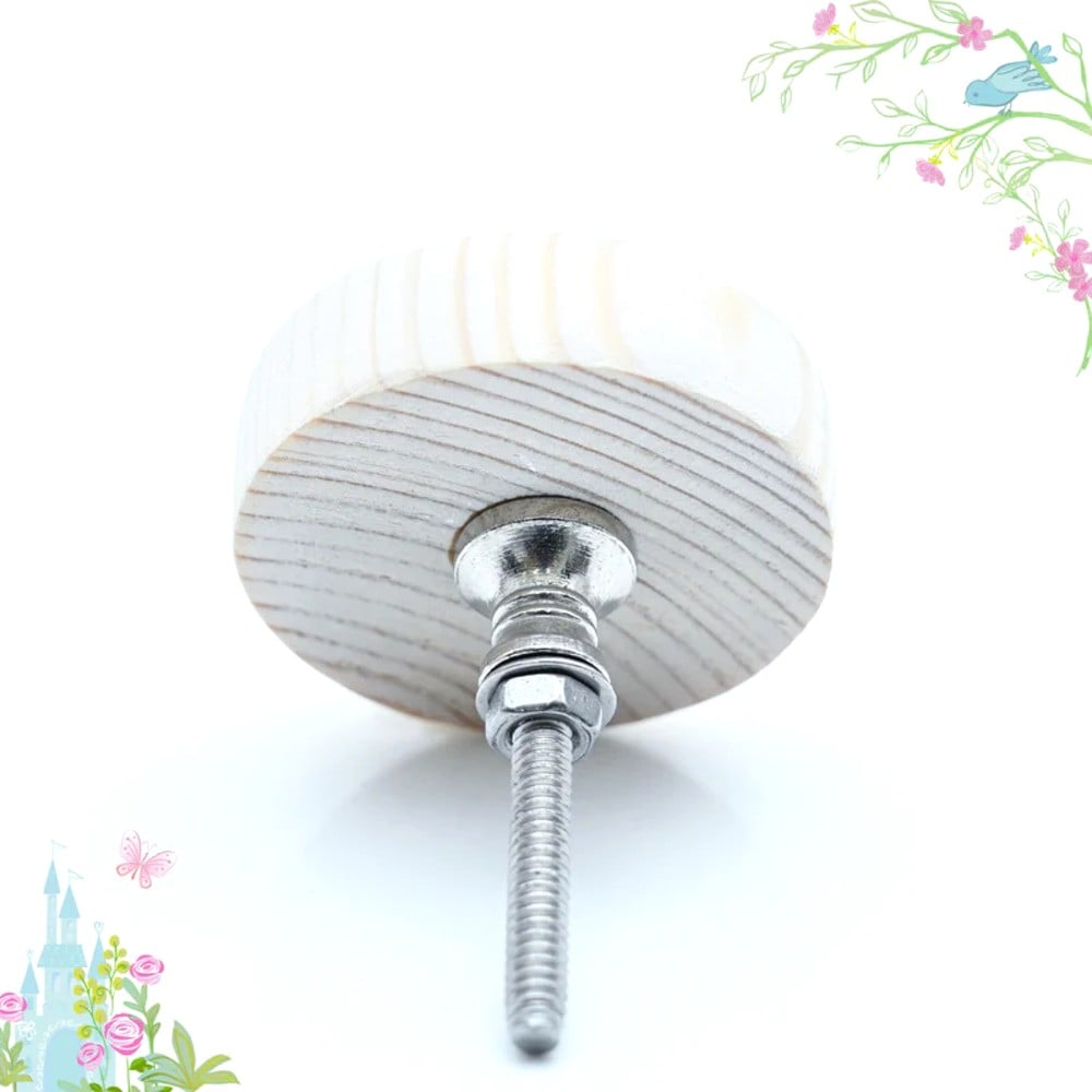 Handmade Pine Wood Snow White Forest Friends Knob for Kids Furniture